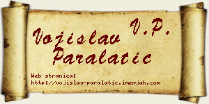 Vojislav Paralatić vizit kartica
